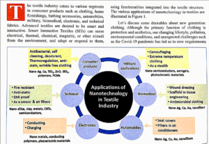 Nanotechnology in textile sector Nanotechnology in textile sector